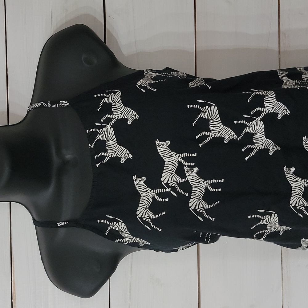 High neck zebra sleeveless top from Old Navy in medium.